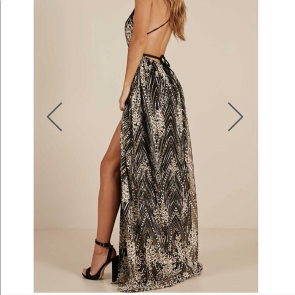 showpo new york nights maxi dress